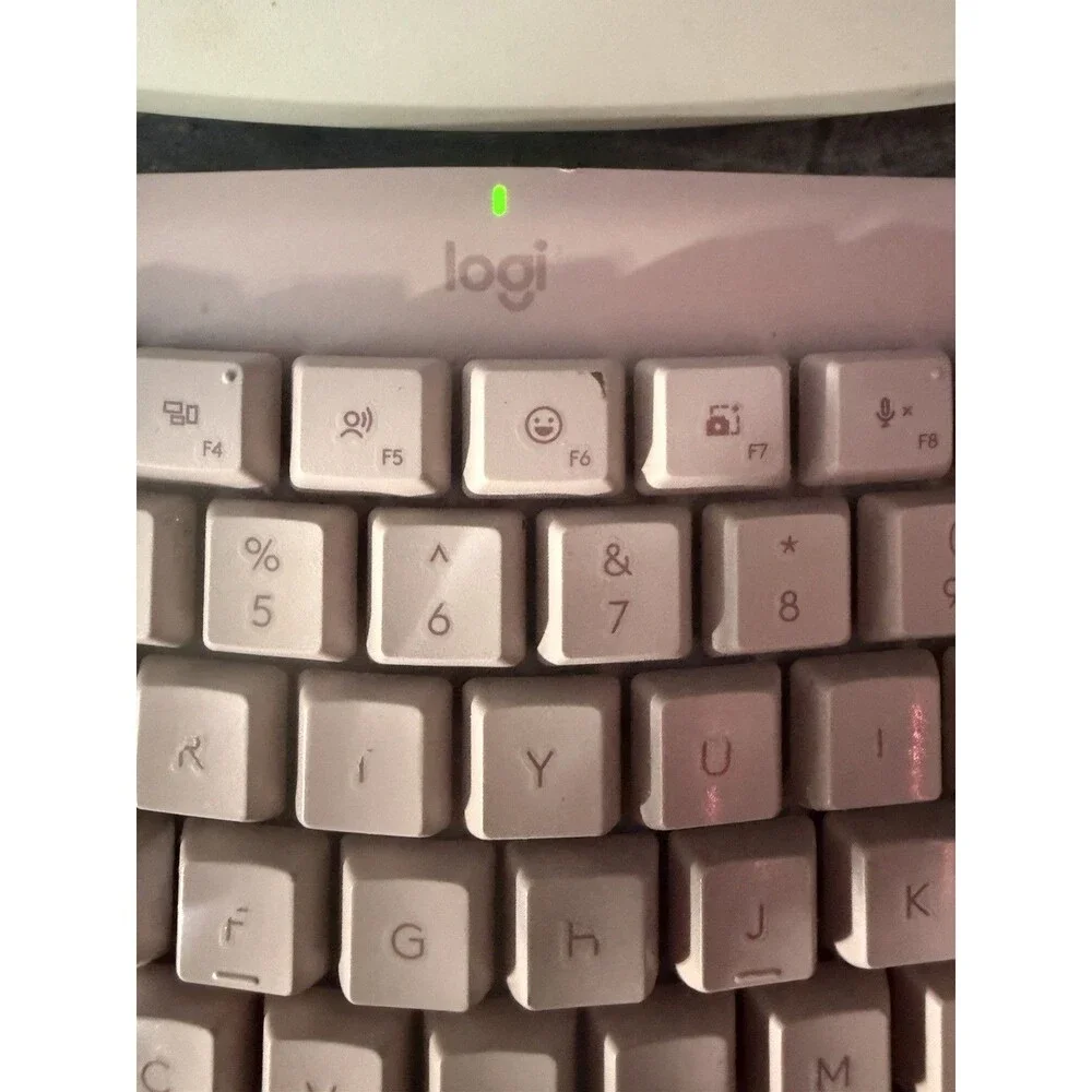 Logitech Wave Keys Wireless Ergonomic Keyboard with Cushioned Palm Rest - Rose